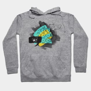 weasel abstract collage Hoodie